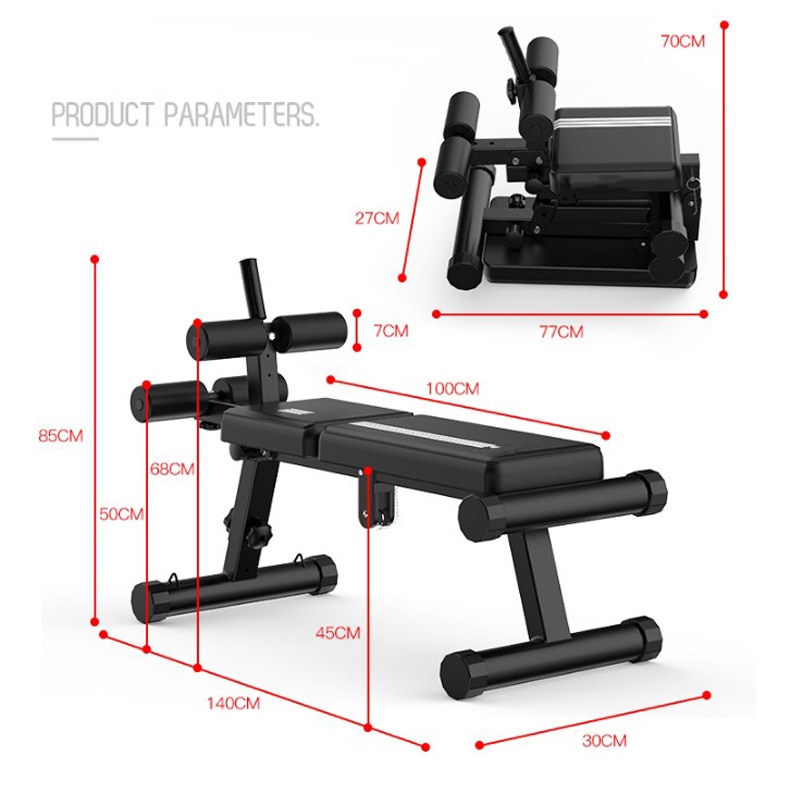 Multifunctional Home Bench Press Weightlifting Stool Supine Board Folding Abdominal Muscle Board Chair Weight Bench