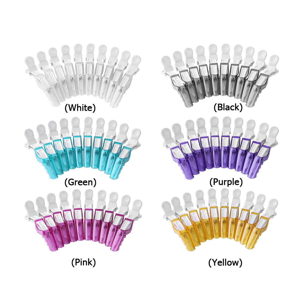 Pinza de araña para peluquería, pasador de cocodrilo de plástico, herramienta de agarre, utensilio de peluquería, 10/6 Uds.