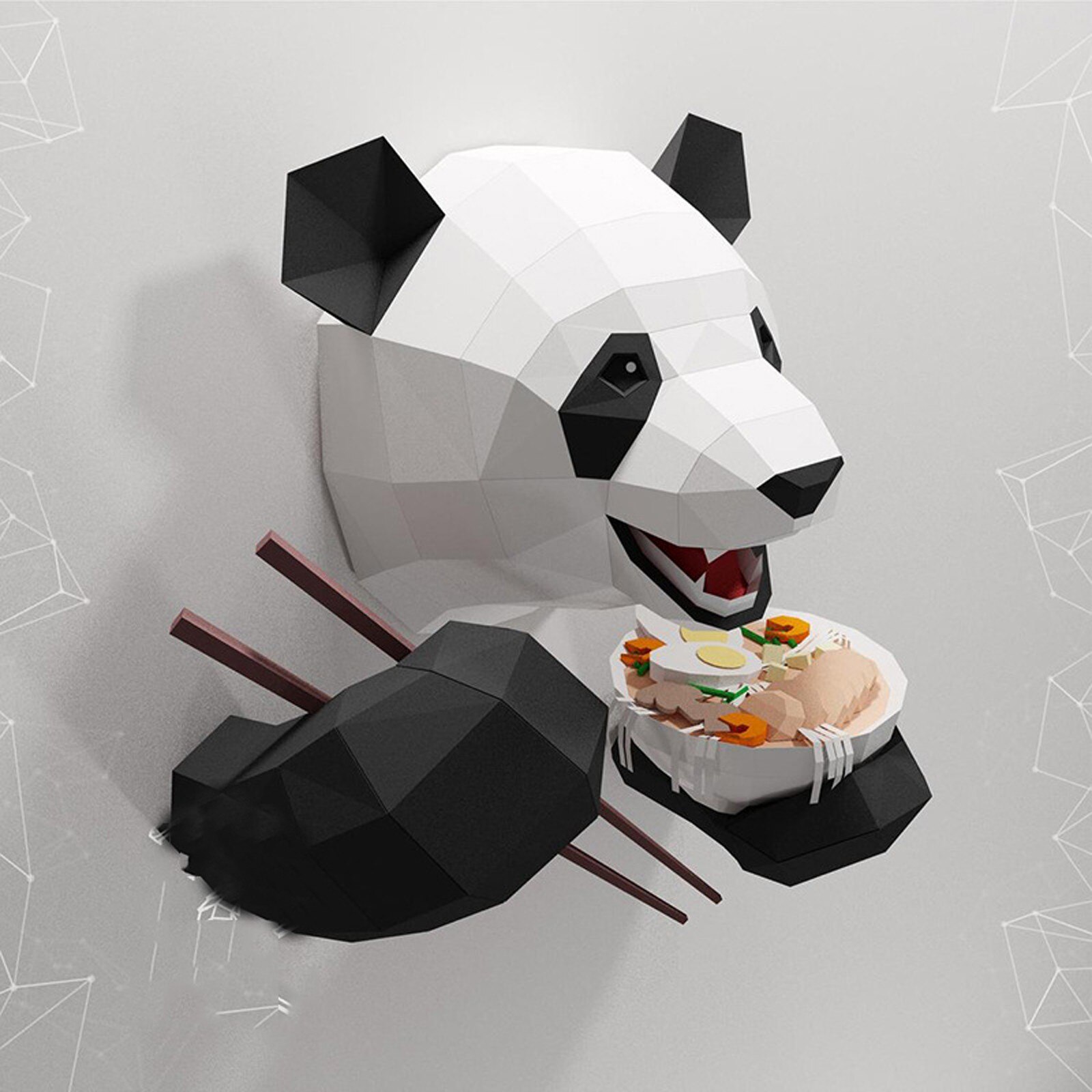 3d Paper Model Handmade Panda Diy Wall Papercraft Home Decor Wall Decoration Manual Puzzles Educational Diy Kids Toys#g30
