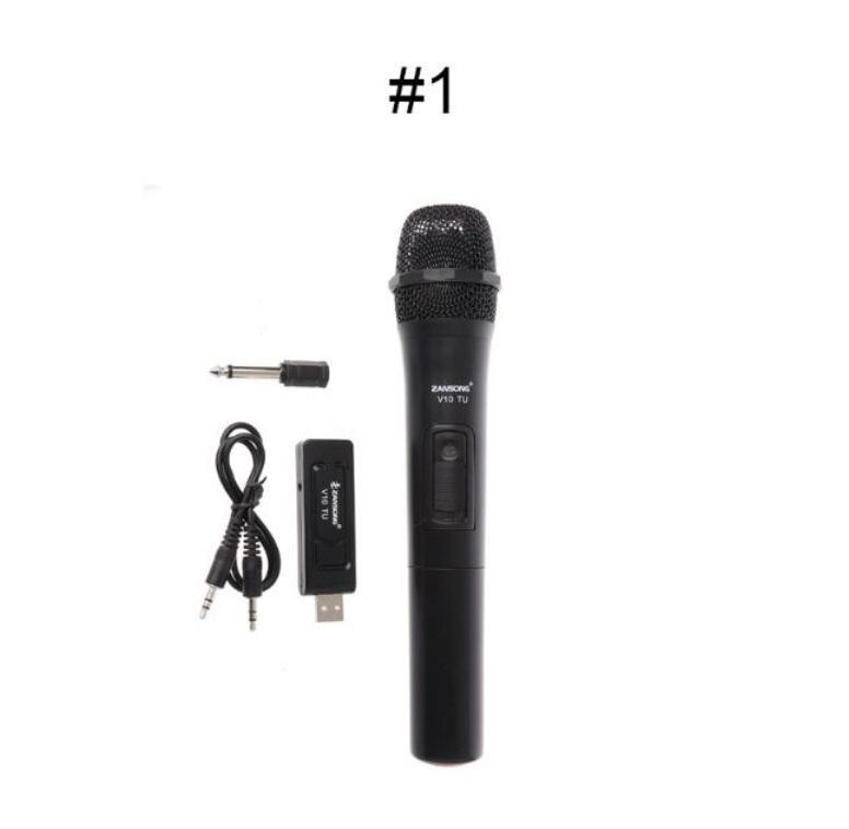 Beesclover uhf usb 3.5mm 6.35mm trådløs mikrofon megafon håndholdt mikrofon med modtager til karaoke tale højttaler  r57: 1pc