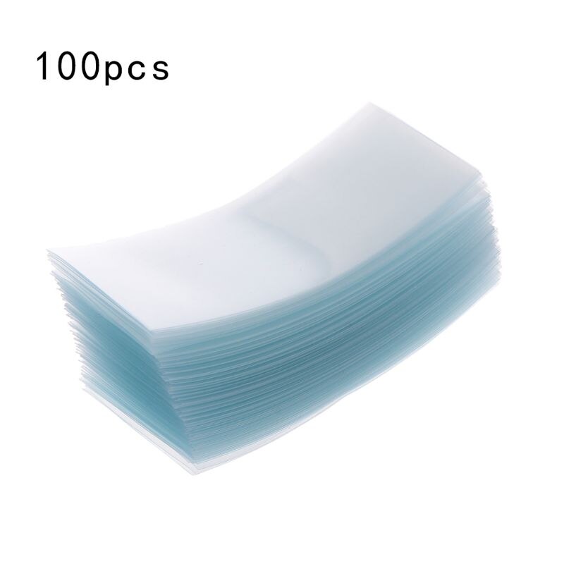 100Pcs/Bag 18650 Lithium Battery Encapsulation Tube PVC Heat Shrink Tubing Wrap Battery Cover Skin Insulation FilmW91A