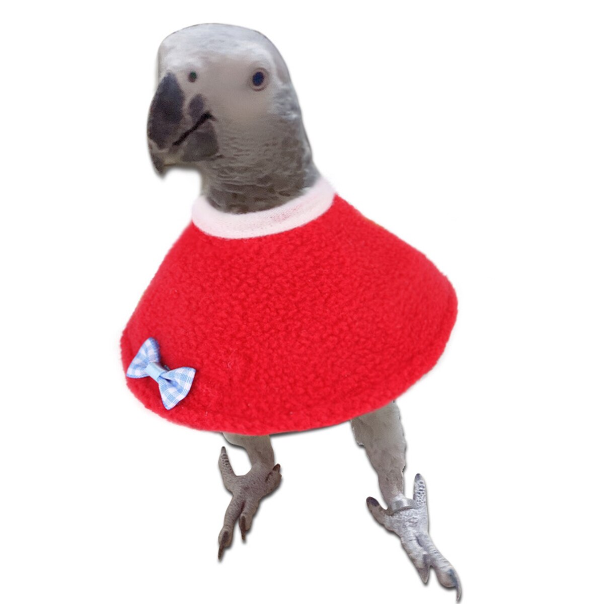 Collar de cuello antimordedura para loros, Collar de recuperación ajustable para periquito de pecho rojo, Eclectus, cubierta de Collar a prueba de mordeduras: Red L