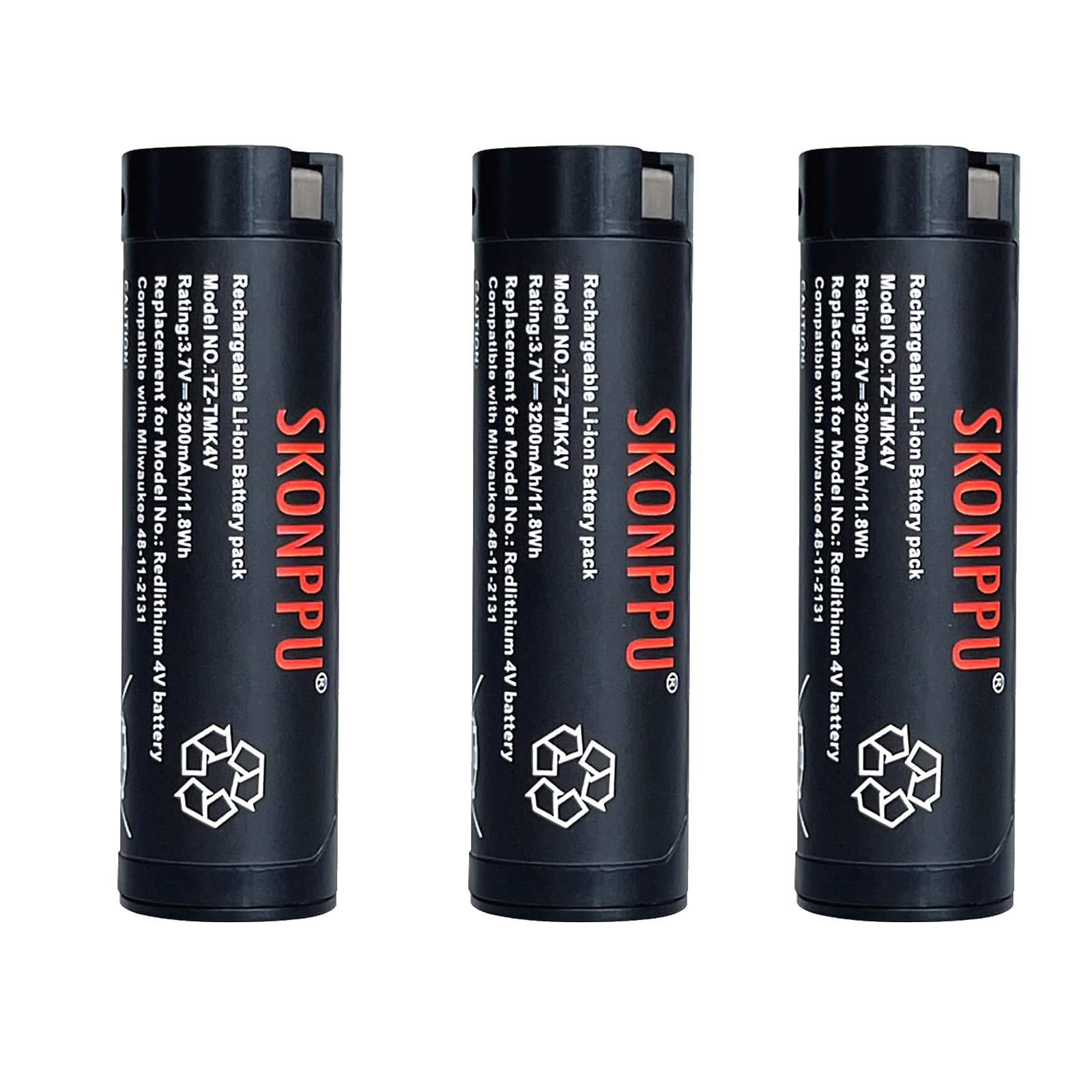 Til milwaukee 48-11-2131 2163-21 redlithium lithium-ion genopladeligt usb 3.0ah 2162-21 batteri pandelampebatteri: Lilla