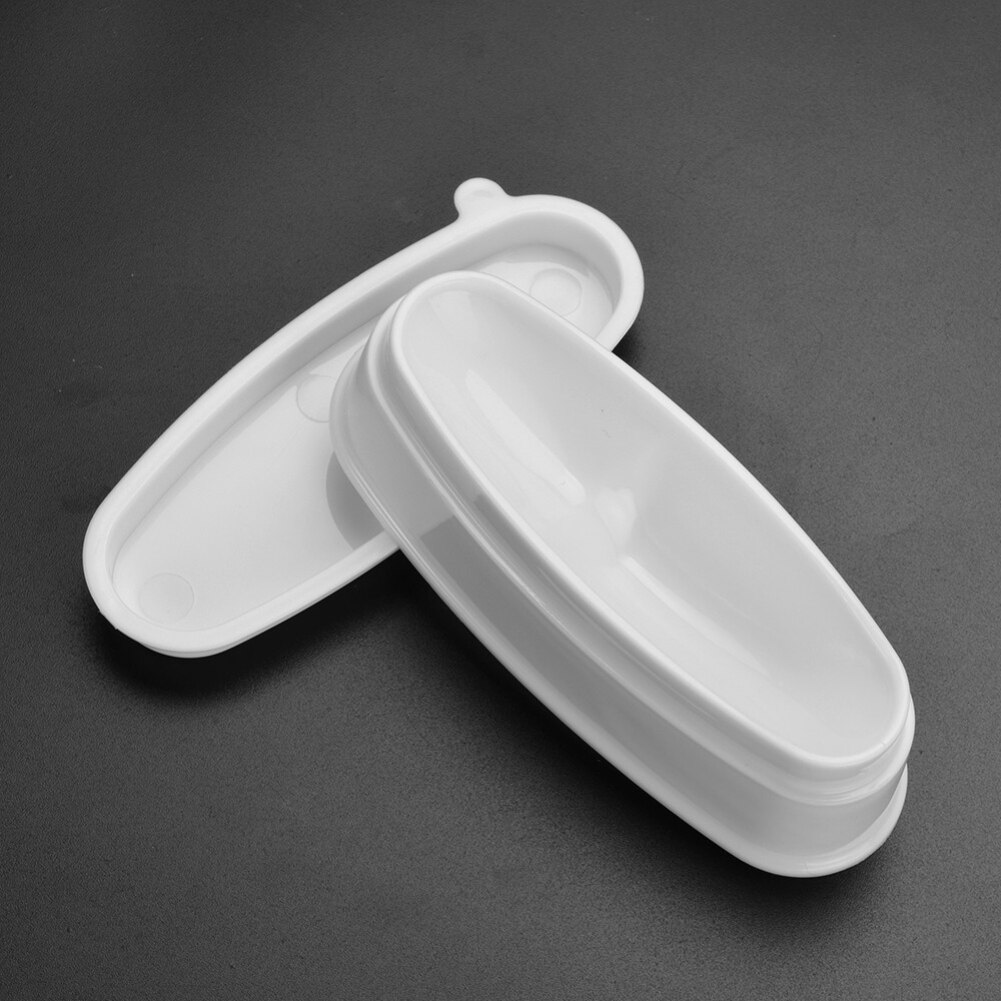 Nail art værktøj fransk smile linje spids akryl pulver guide box sag dyppebakke form