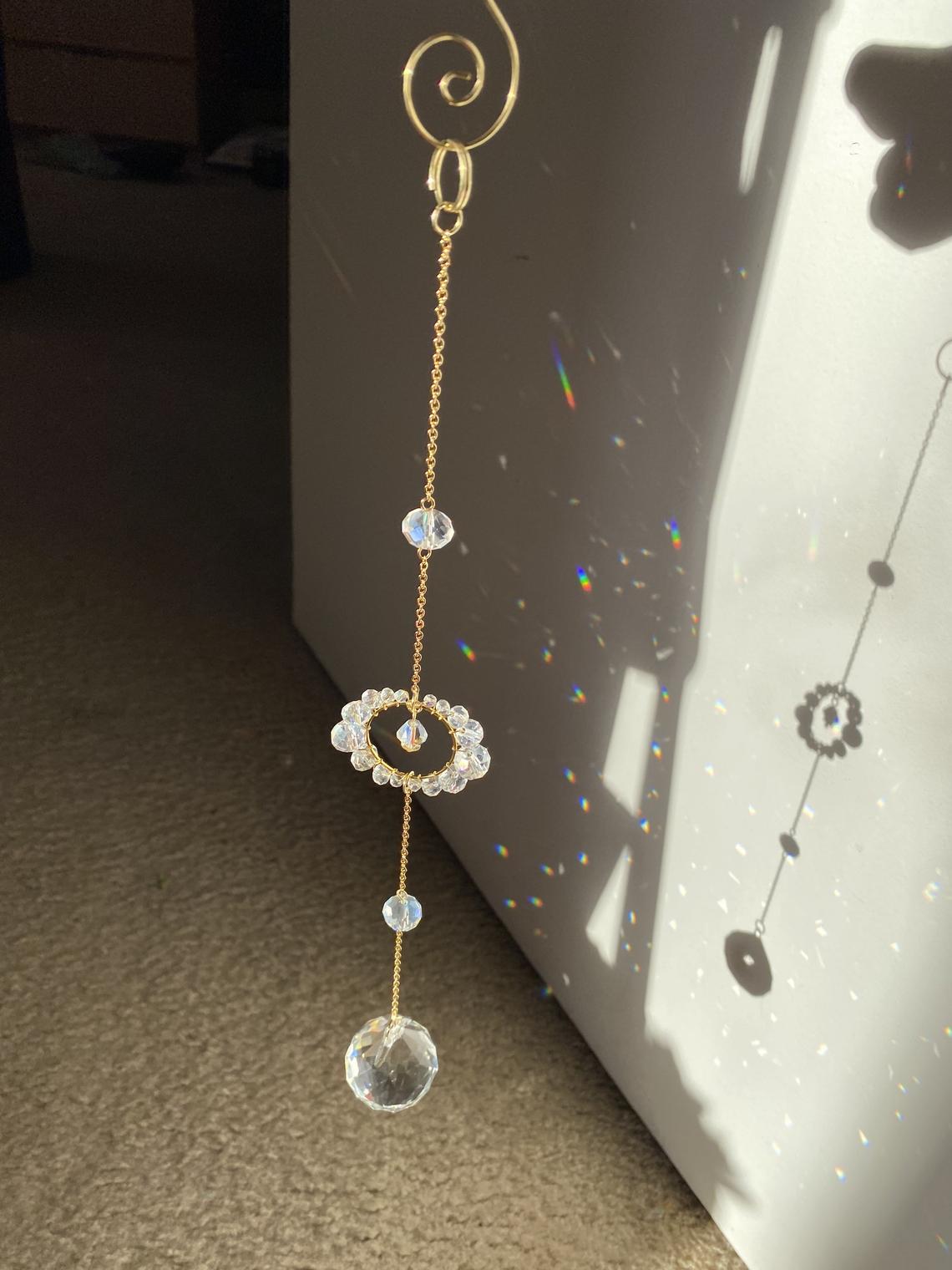 Clear crystal Suncatcher -rainbow Sun Catcher - Home Decor - Rainbow Maker - for Window - Rainbow - Mini Sun Catcher