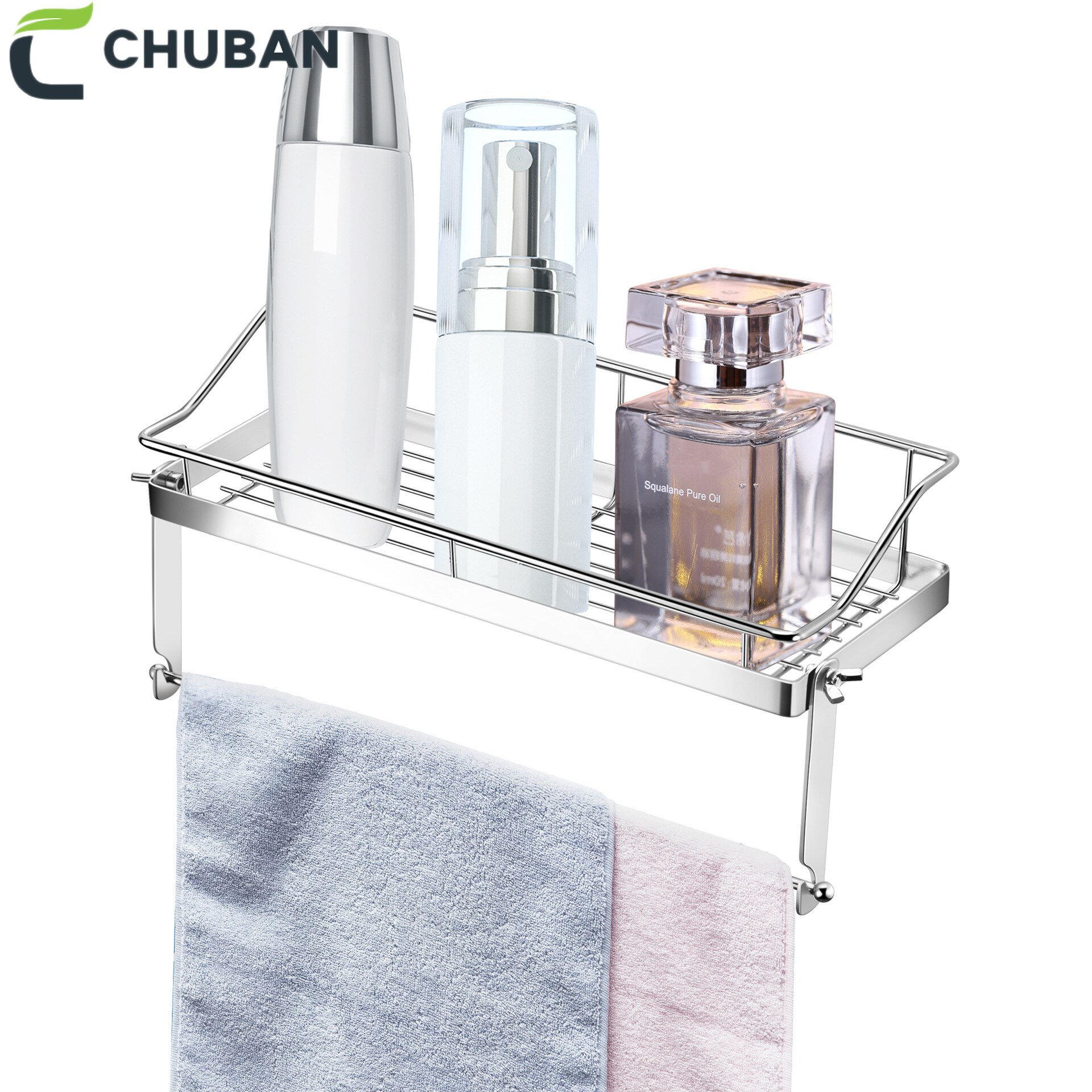 CHUBAN Multifunctional Stainless Steel Non Perforated Paper Towel Storage Rack In Bathroom, Toilet and Kitchen Towel Rack A125