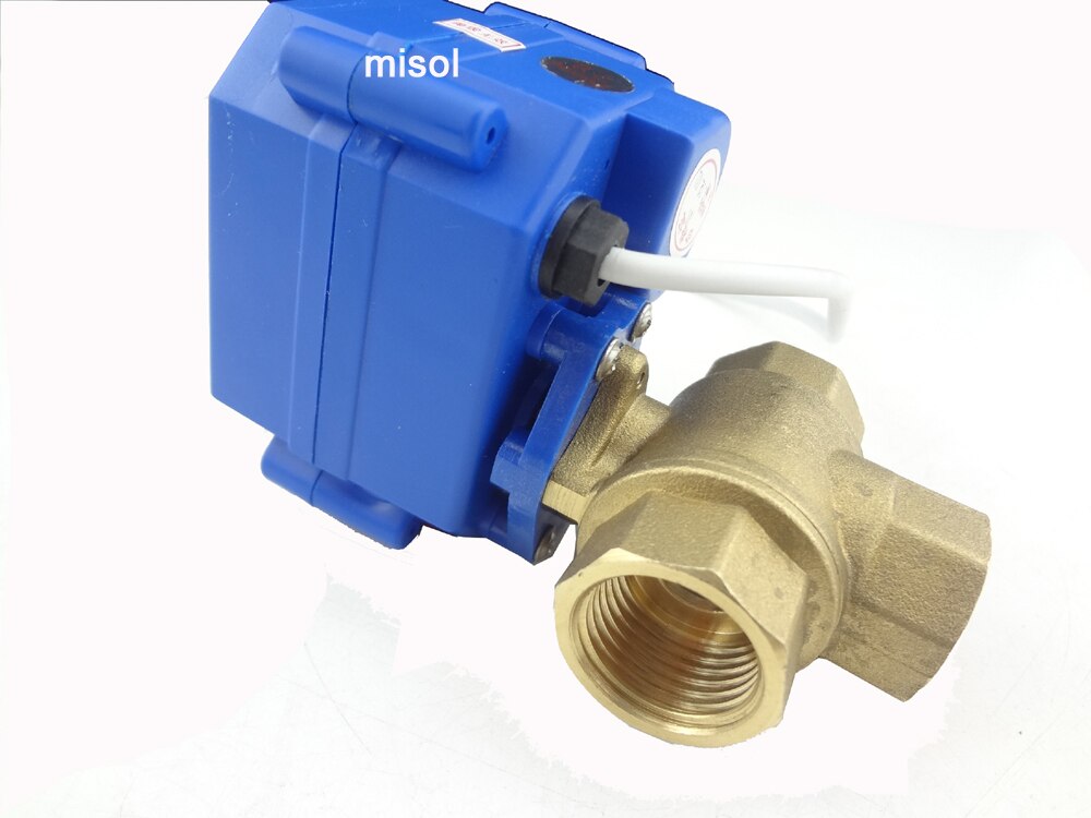 ! 3 way motorized ball valve DN15 (reduce port), electric ball valve( T Port), motorized valve