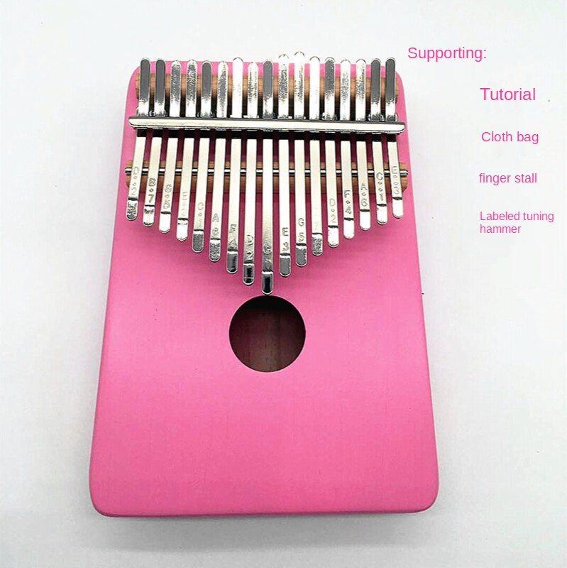 The 10/17-Key Kalimba Thumb Piano Is Made Of Single-Board High Wooden Mahogany Human Musical Instrument.: 17 tone A