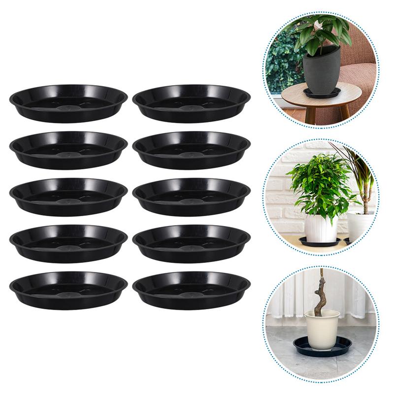 Bandejas grandes para macetas de flores, Base redonda para macetas de jardín, hogar, 10 piezas
