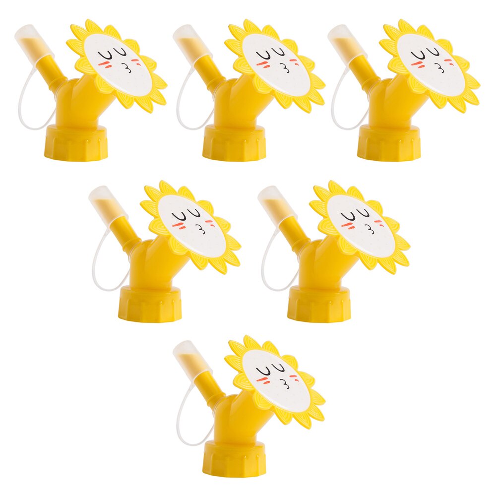 6pcs Useful Simple Safe Bottle Water Sprinklers Bottle Sprinkler Spouts Sprinkler Spouts: Yellow