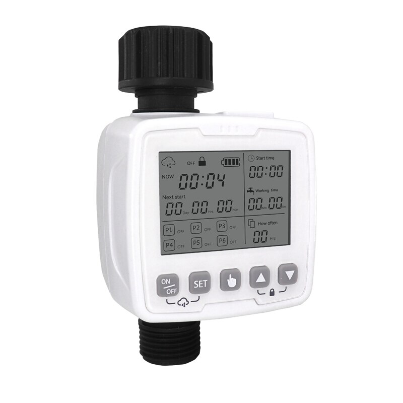 Johgee 3-zones Watertimer – Programmeerbaar Met Regenvertraging – Handmatige En Automatische Modus – Voor Tuin, Gazon En Zwembad