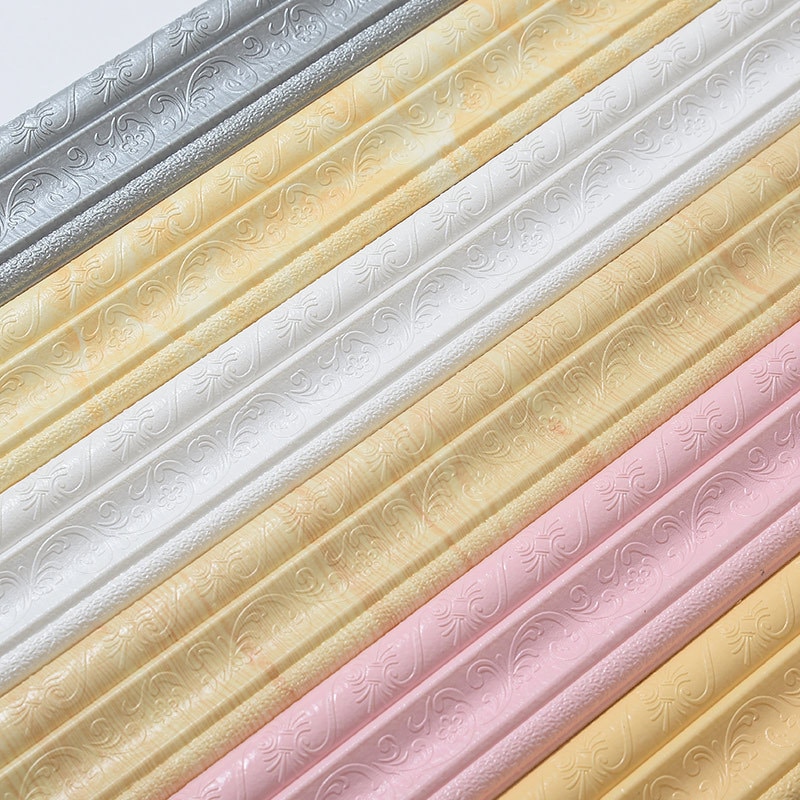 Wall Trim Line Skirting Border 3D Pattern Sticker Decoration Self Adhesive Waterproof Strip SEC88