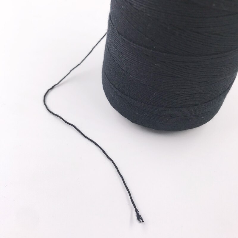20/6, 20/9 negro blanco línea gruesa 100% hilo de algodón cordón ropa de hilo de coser hogar esencial de algodón decorativo