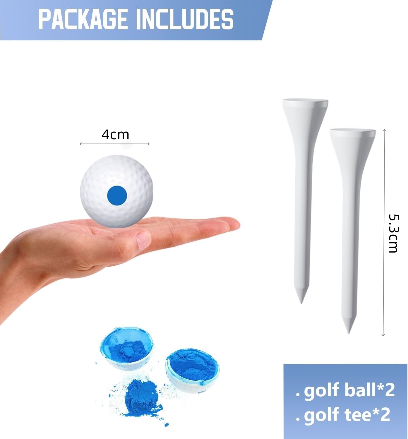 Gender Reveal Golf Exploding Golf Ball Girl or Boy Baby Shower Reveal Birthday Party Supplies Exploding Powder Biodegradable