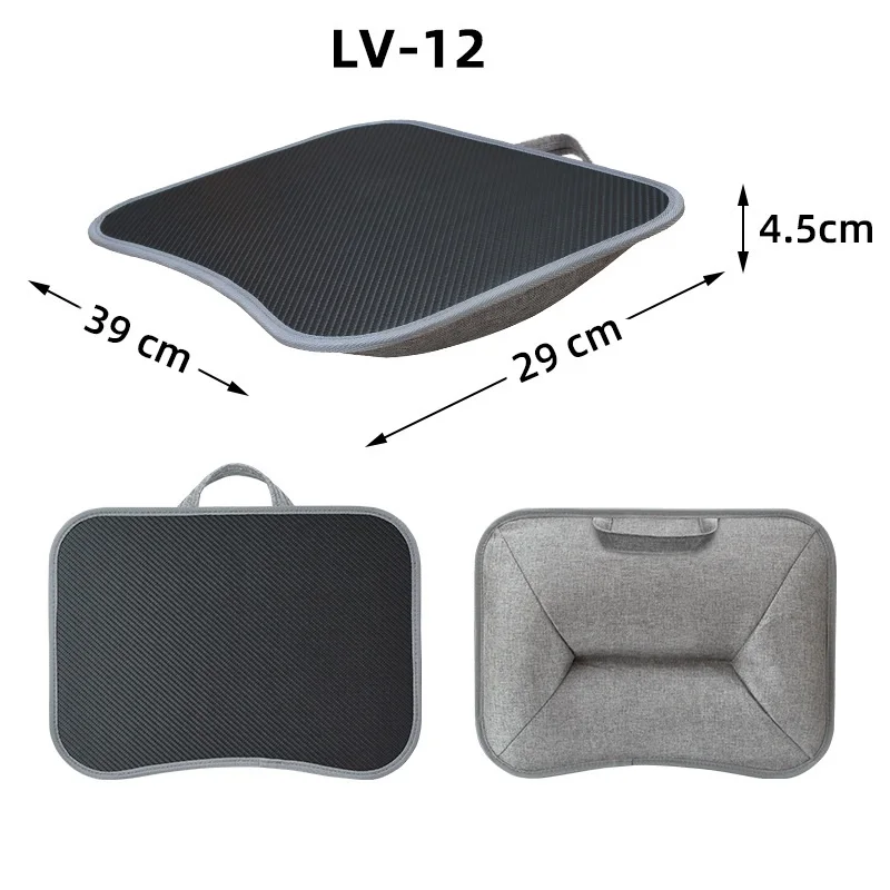 Laptopstativ skrivebordspute for bærbar pc med pute fangeskrivebord med pute pute skrivepute polstret brett med håndtak for kontorarbeid: Rød