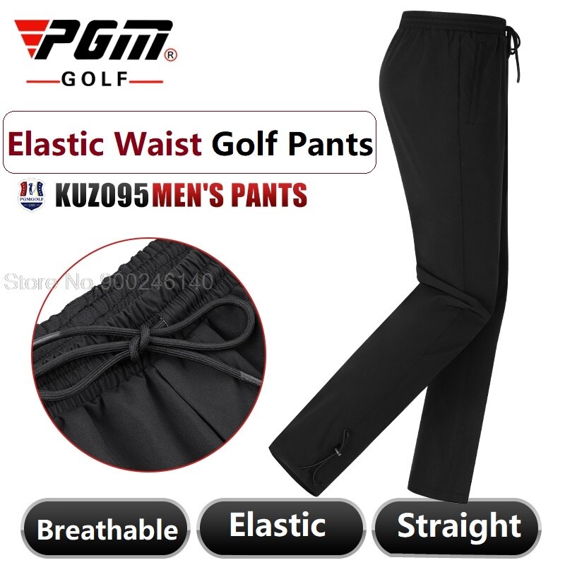 Pgm Sportswear Golf Pants Men High Elastic Waterproof Golf Trousers Man Table Tennis Full Length Pants Casual Sweatpant