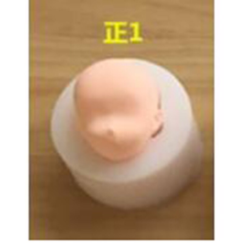 1 stk kake dekorasjonsverktøy 3d baby face myk leireformverktøy silikonform kake sjokoladegodteri bakeform fondant: 1