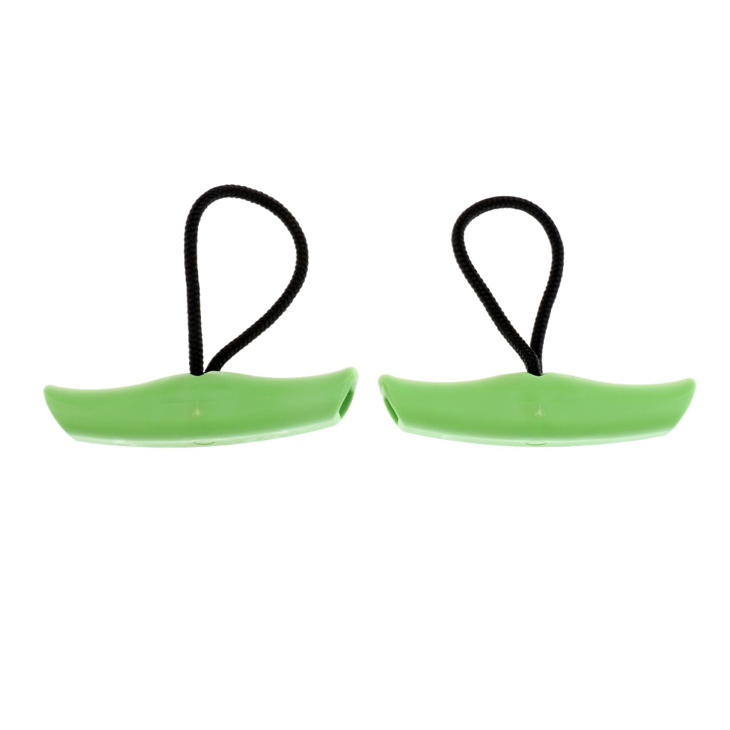 2x Nylon Kano Kajak Boot Toggle Handvat Grip & Touw Accessoires, Groen