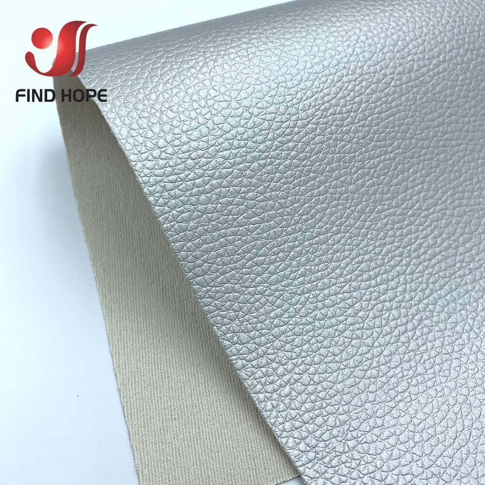 Door Meter 100*135Cm Litchi Kunstleer Pu Kunstleer Stof Vinyl Auto Bekleding Zak Sofa Oorbel Naaien Diy 39*54Inch: Silver