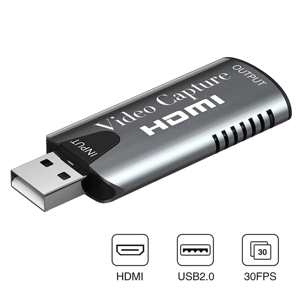 Tarjeta de captura de vídeo HDMI a USB 2,0, grabadora HD de 1080P, versión de enfriamiento de retransmisión en vivo, Plug and Play