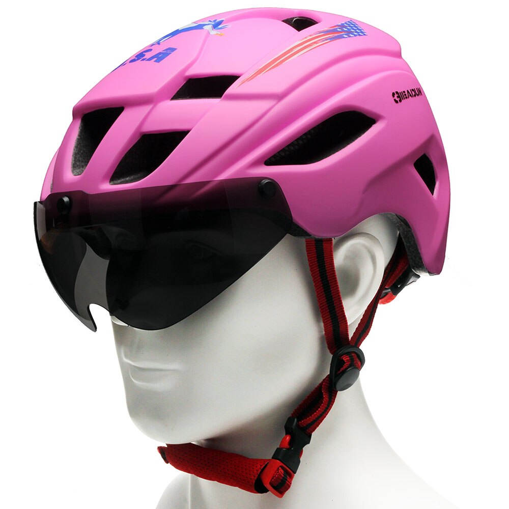 Bicycle Helmets Matte Black Men Women Bike Helmet Mountain Road Bike Integrally Molded Cycling Helmets Lenses: 04