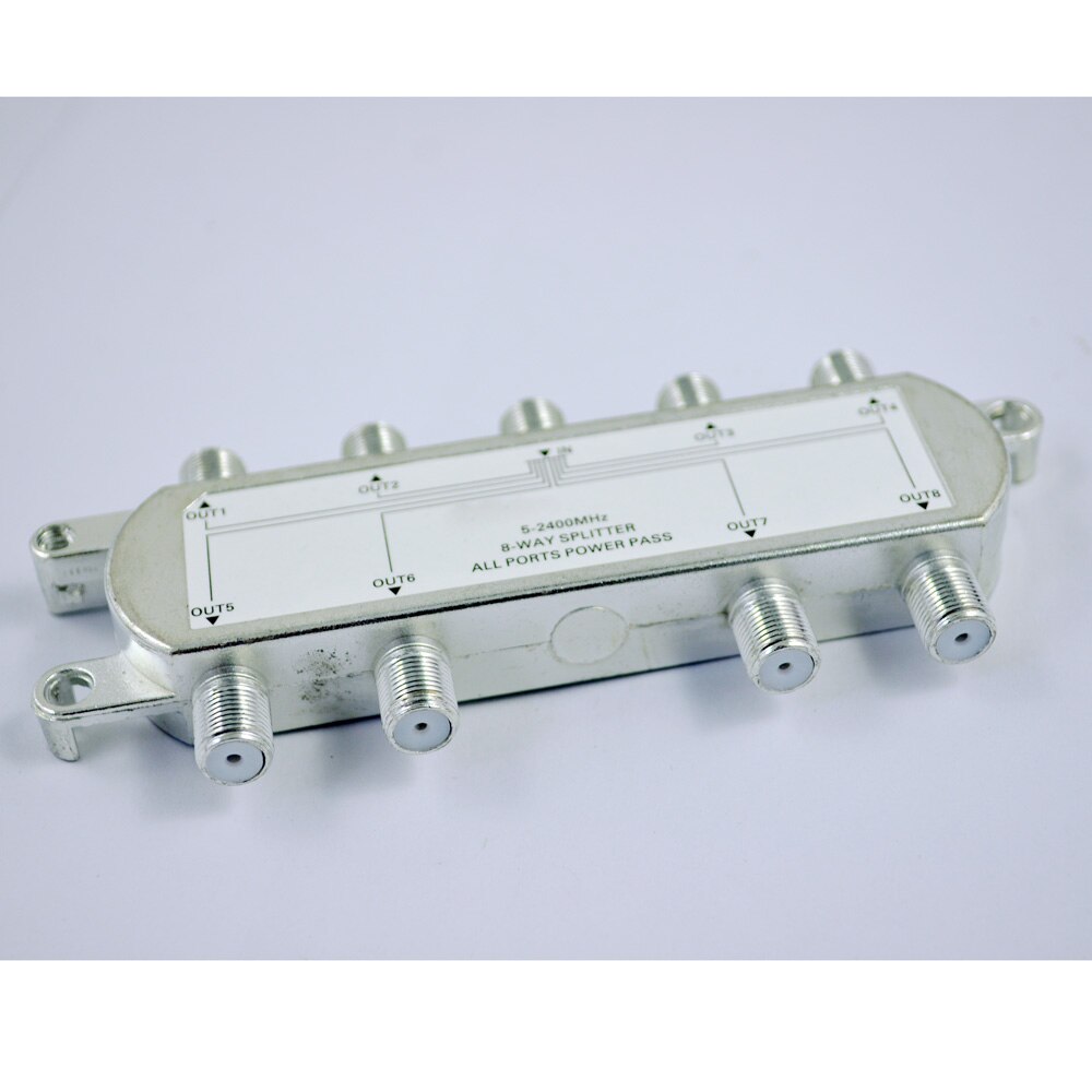 2x 8- Way TV Antenna RF Coax Coaxial Cable Splitter for CATV Signal