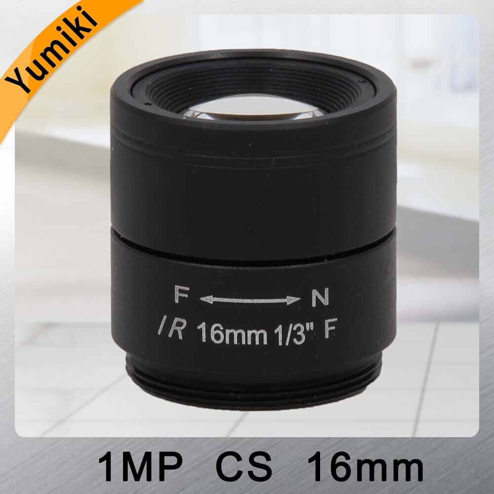 Yumiki CCTV CS lens 16mm 20degree 1/3" F1.2 CCTV Fixed Iris IR Infrared CS Mount Lens For Security CCTV Camera