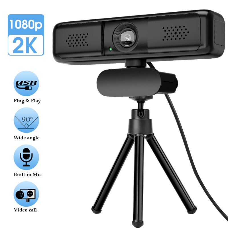 4 million pixels HD PC 1080P Webcam 2K Autofocus USB Web Camera Laptop Desktop For Office Meeting Home With Mic HD 1080P Web Cam