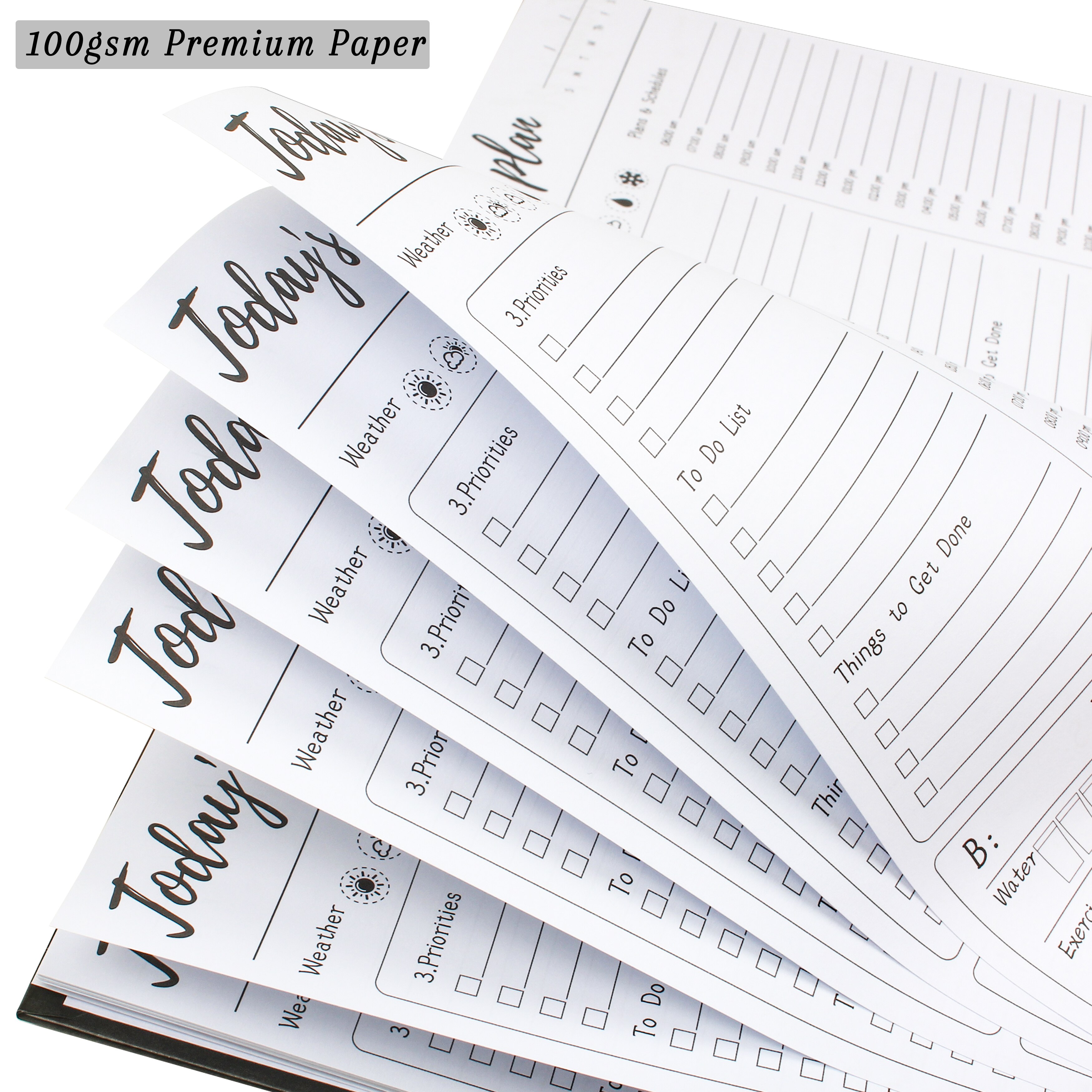 Daily Weekly Work Planner Hourly Schedule Appointment Agenda Undated Notebook Journal To Do List Flexible PVC Cover Diary Book