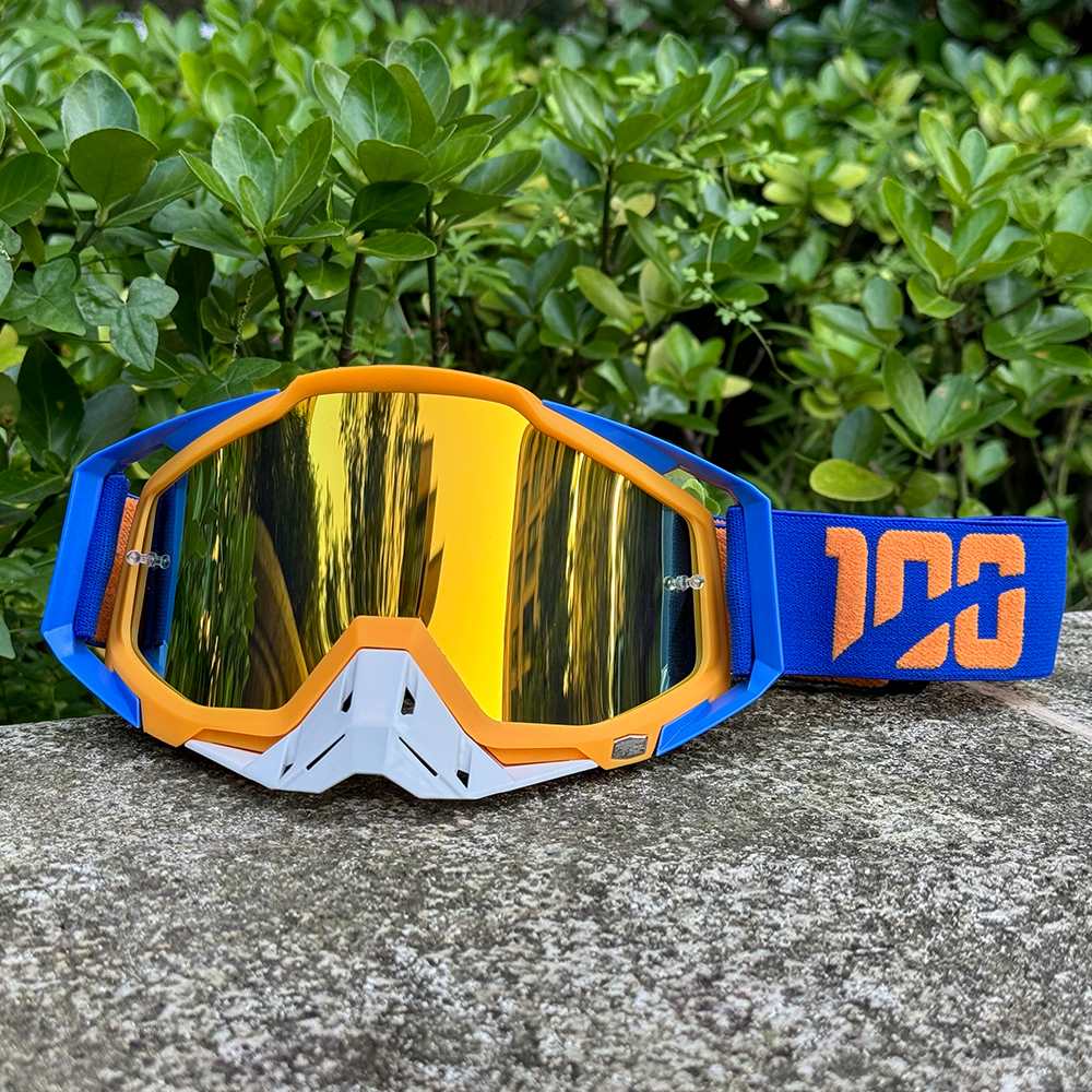 Motorcykelglasögon skyddsglasögon motocrossglasögon hjälm mx dirt bike atv skidåkning utomhussporter glasögon skoter mask cykling: Grå