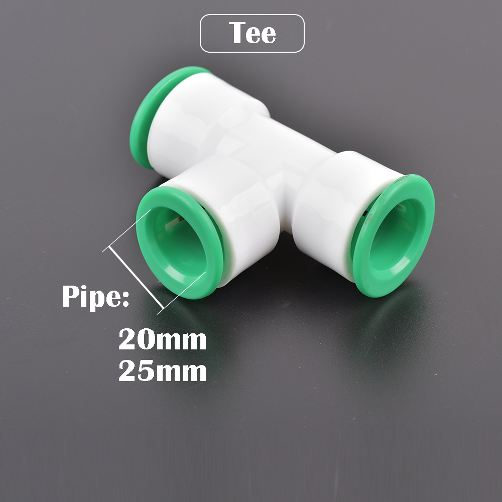 PPR Fittings Pipe Fittings Joint 20mm 25mm Direct Elbow Three-way Flexible Joint No Heating Quick Connector