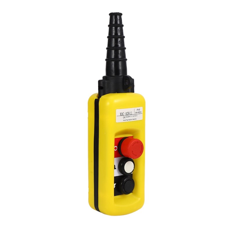 XAC-A2913 colgante de Control de elevación, interruptor de botón de mano impermeable con mango de elevación eléctrica, 2 botones con dos velocidades y