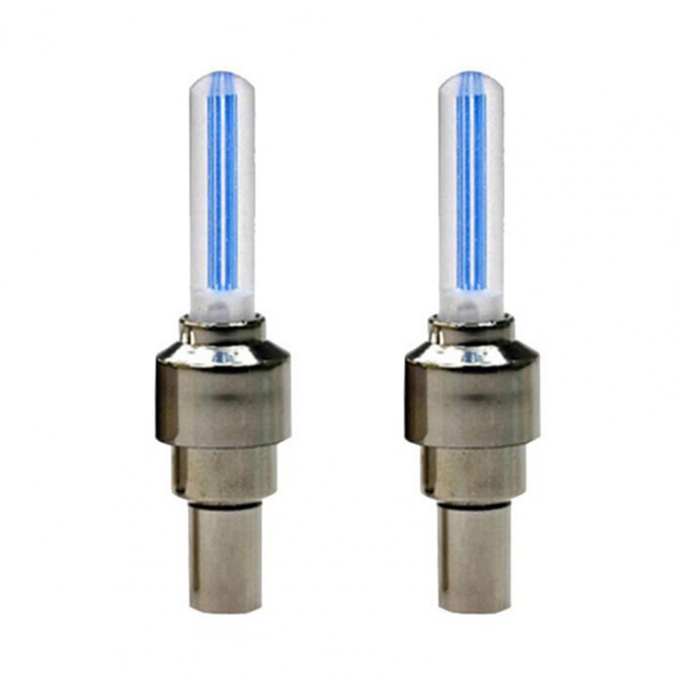 2Stck Motorrad Auto Fahrrad Reifen Ventil Kappen Licht LED Ventil Abdeckung Glühwürmchen Lampe Für Autos Fahrräder Wasserdichte Universal- lichter: Blau