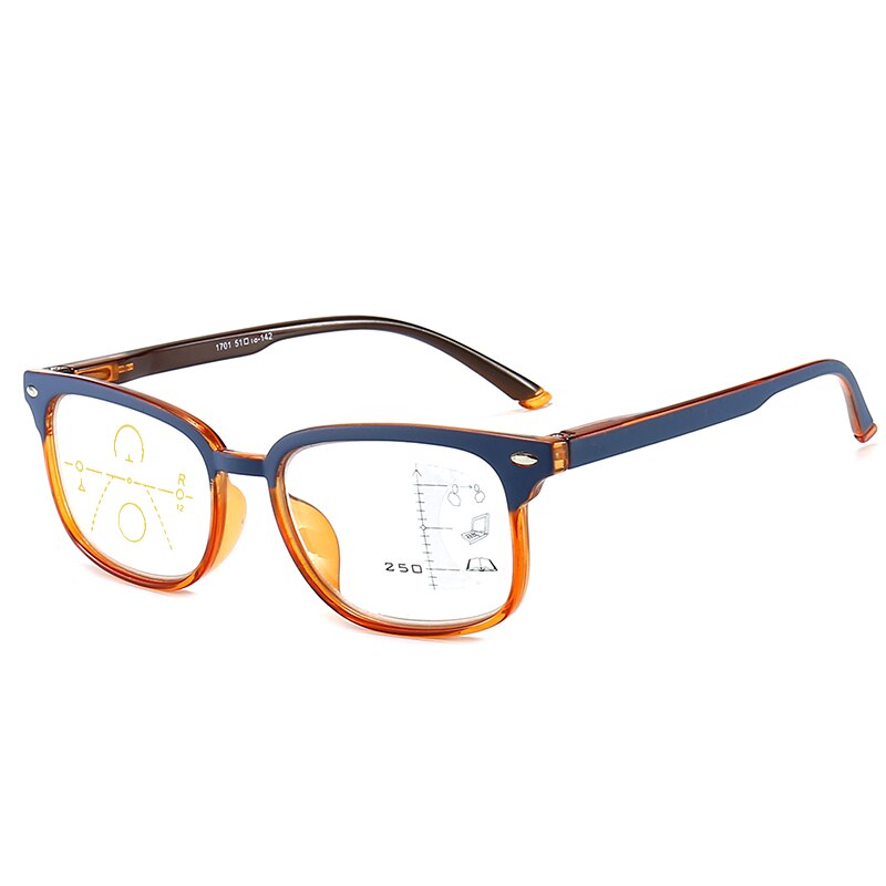 Lunettes de lecture multifocales progressives pour hommes et femmes, Anti-lumière bleue, Vintage, pour ordinateur, carrées presbytes, 2025