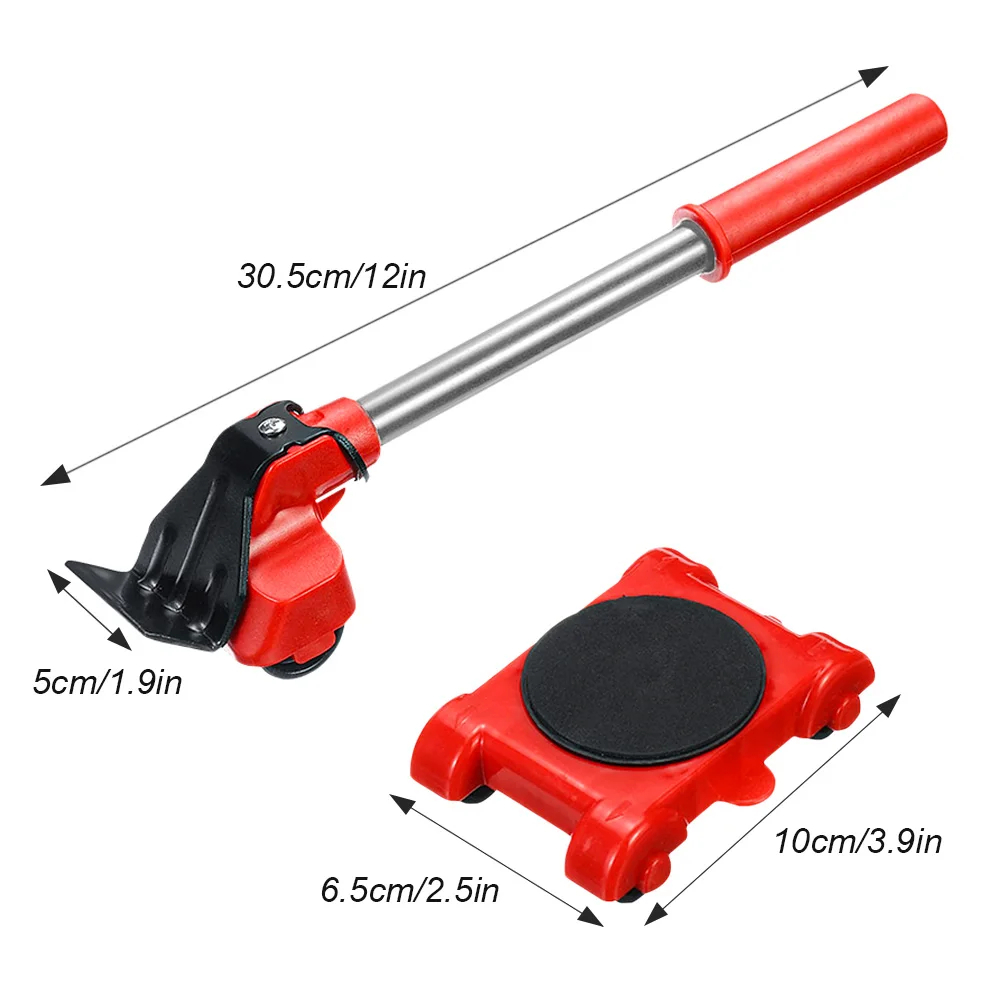 5 stks/set Zware Meubels Lifter Mover Roller met Wiel Bar Bewegend Apparaat Lifting Helper Meubilair Bewegend Transport Tool