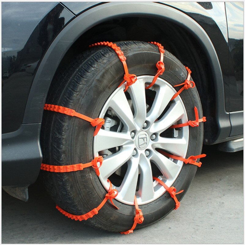 1 Uds 92cm naranja Nylon coche Universal Anti deslizante cadenas de nieve para la rueda del barro del coche neumáticos bridas de Cable no para ruedas de camiones