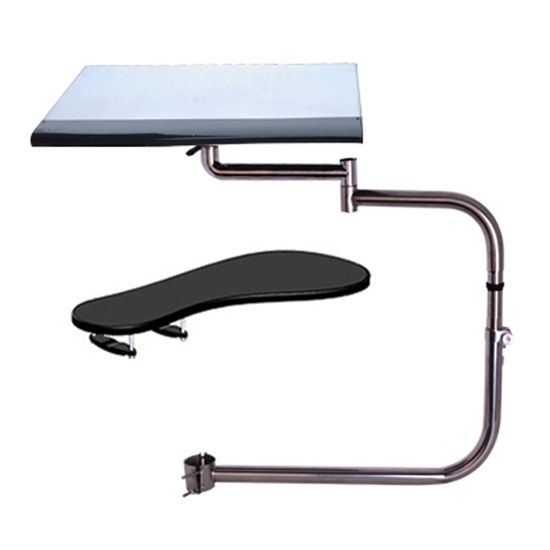 OK010 Multifunctional Full Motion Chair Clamping Keyboard Support Laptop Desk Holder Mouse Pad Stainless steel 20kg