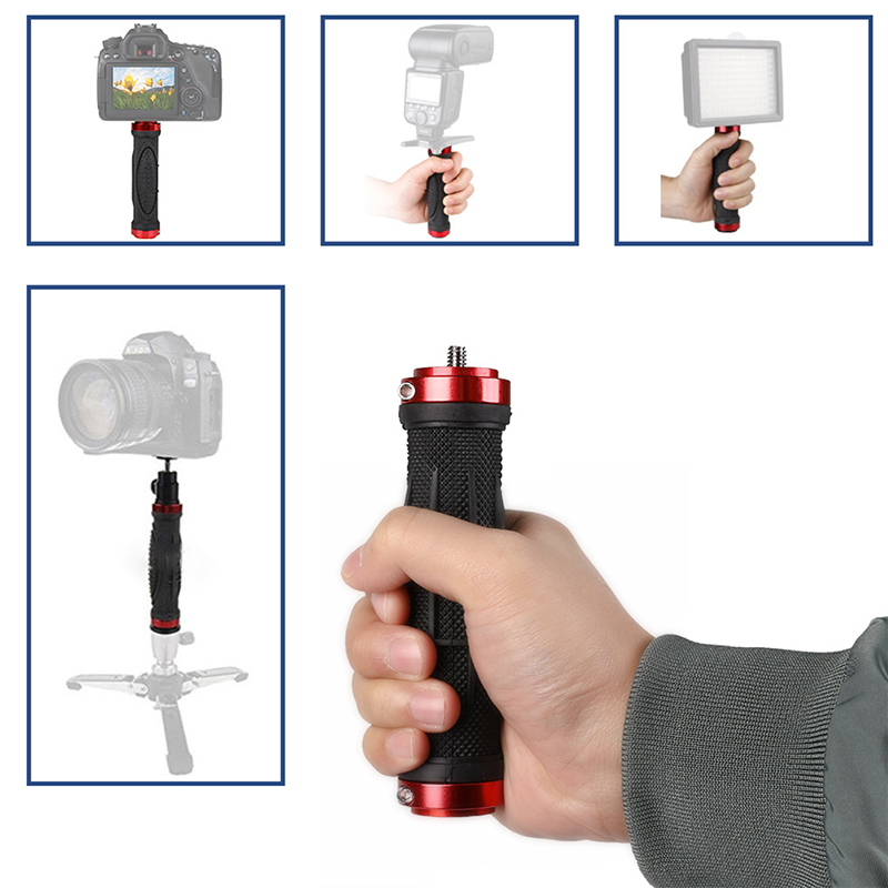 1/4'' Handle Grip Stabilizer Holder Stand Handheld Tripod For DSLR Camera Video LED Size:140*27*27mm