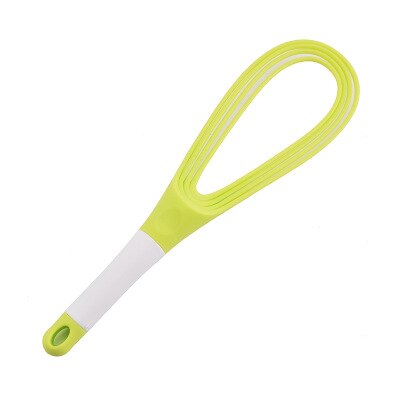 1 stk multifunksjon roterbar ballong og flatvisp eggevisper plast håndelte deigmikser eggemikser verktøy kjøkken gadget: Grønn
