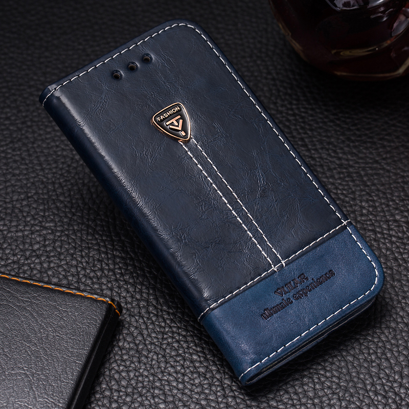 VIJIAR Tailor precieze portemonnee stijlen metalen teken flip lederen s660 lenovo Mobiele telefoon back cover 4.7 'Voor lenovo s660 case: Blauw