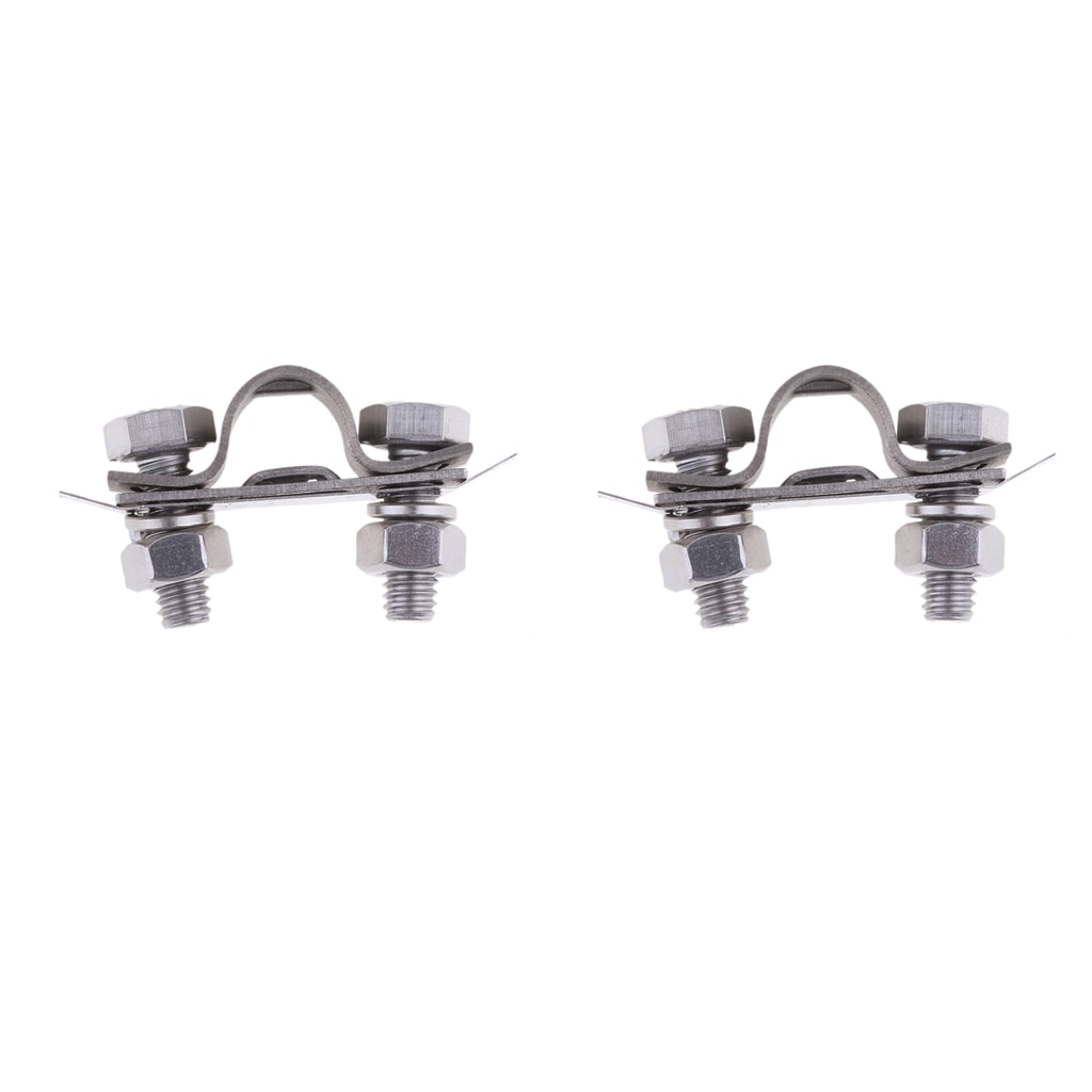 2Pcs 304 Stainless Steel Control Cable Clamp Boat Marine Parts U Shaped