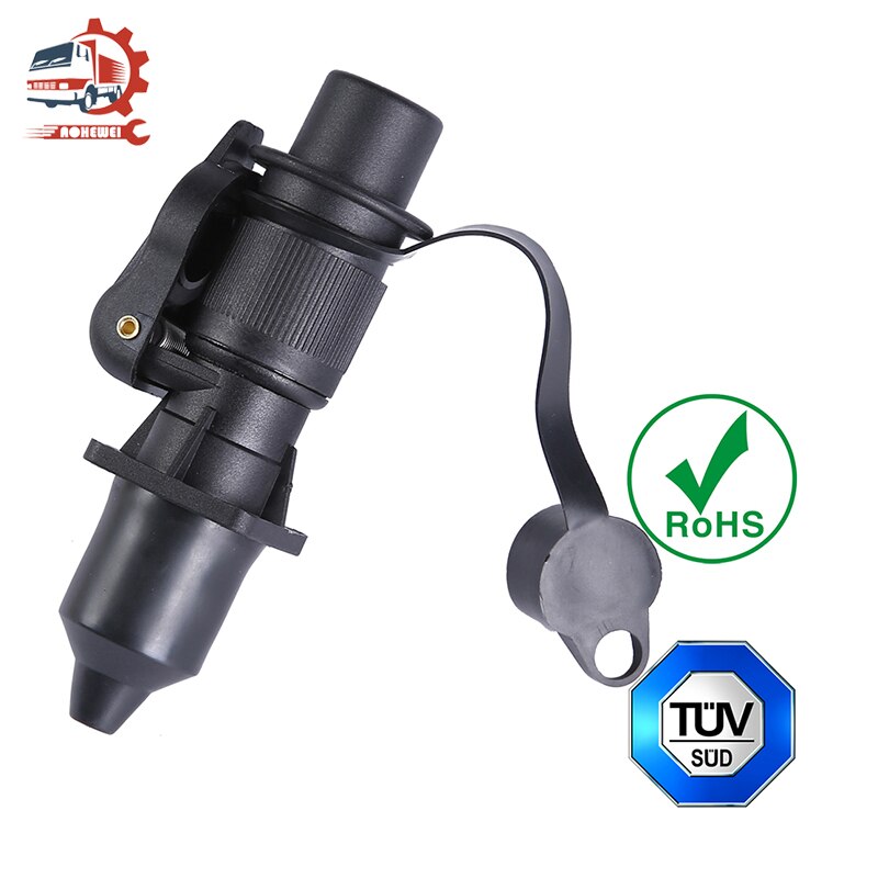 Aohewei 3 Pin Trailer Plug Socket Connectors Trekhaak Ronde 3 Pole Adapter Waterdichte Towing Accessoires Voor Caravan Vrachtwagen 12V