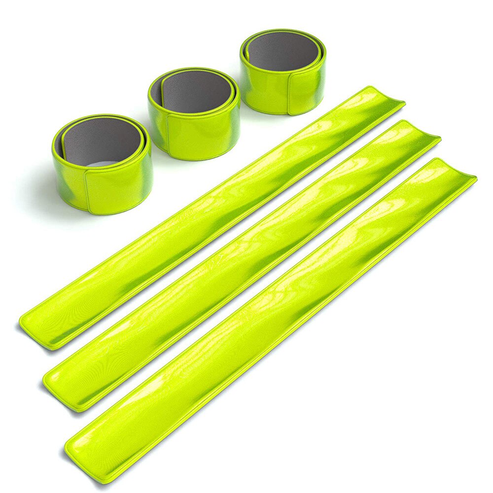 8 stuks broekklemmen, reflecterende banden, set