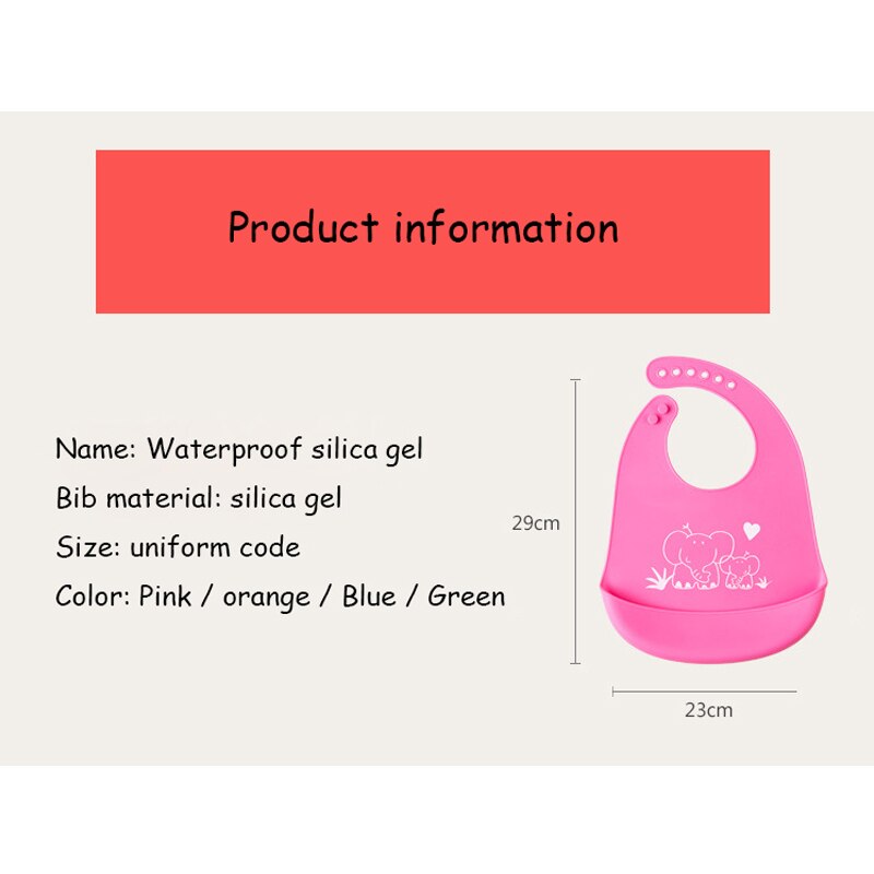 Kinder 100% Reine Silicon Bib Baby Lätzchen Kinder der Einstellbare Essbare Silica Gel Wasserdicht Bib Baby Fütterung Werkzeuge Junge Mädchen lätzchen