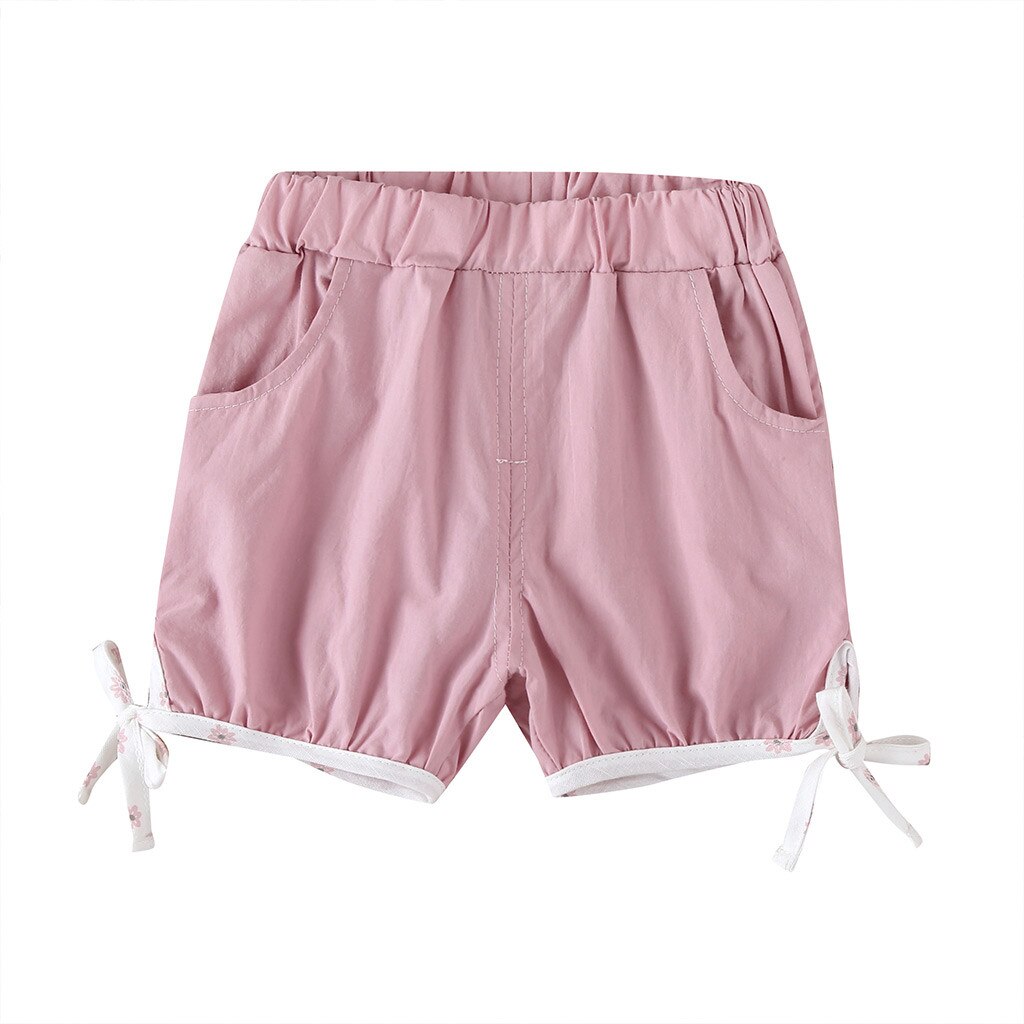 Aankomst Snoep Kleur Baby Meisjes Shorts Zomer Kinderen Kids Meisjes Pure Kleuren Casual Shorts Elastische Taille Bandage Broek # p30: Paars / 12m