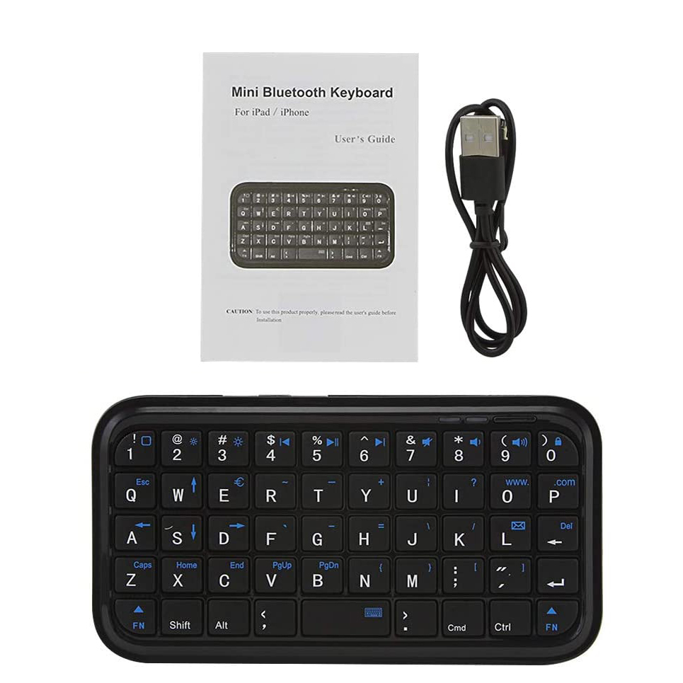 Mini Oplaadbaar Type-C Bluetooth 3.0 Toetsenbord Slank Draadloos Zaktoetsenbord Draagbaar 49 Toetsen Toetsenbord voor Tablets Smartphones