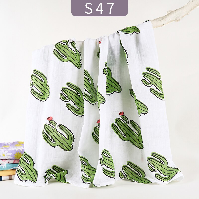 Elinfantil 100% musselina algodão swaddle bebê andando cobertor cobertura toalha de banho cobertor de ar condicionado cobertor 120 × 120cm: S47-baby swaddle