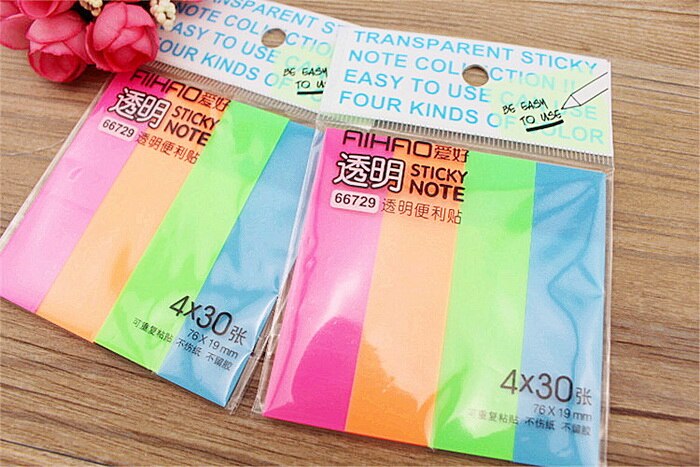 120sheets binder index dividers note memo pad fluorescent label indicating transparent sticky classification label sticke