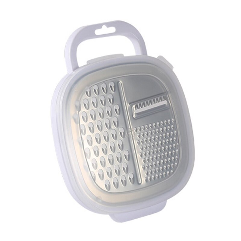 Kitchen Stainless Steel Grater Vegetable Carrot Slicer Shredder with Container Easy to Use Sharp Blade Efficiency Home