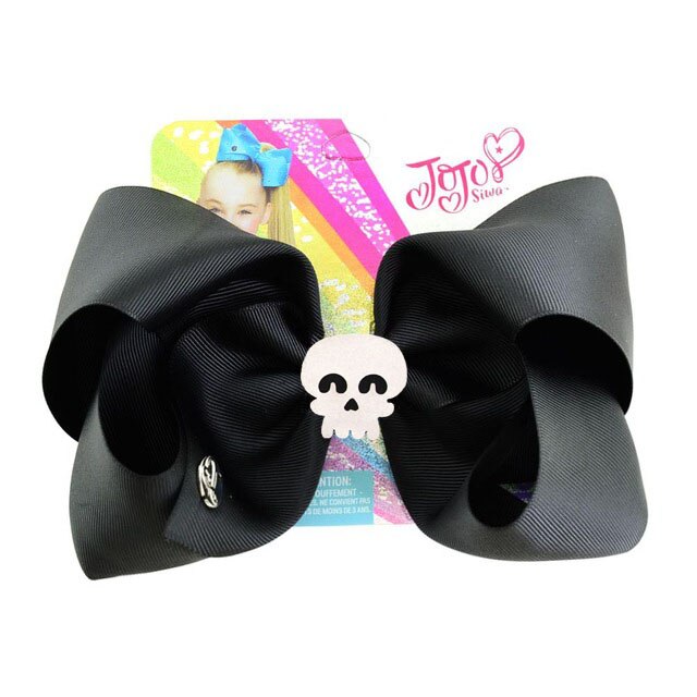 Halloween cheveux nœuds Clips 8 pouces grand nœud papillon crocodile pince imprimer gros-grain ruban accessoires pour filles bébé tout-petits: Fuchsia